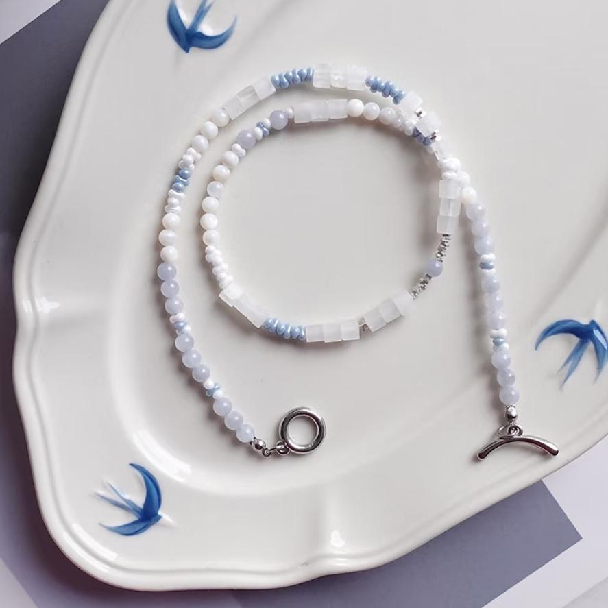 【Small fragment city】 Original handmade cool beaded necklace