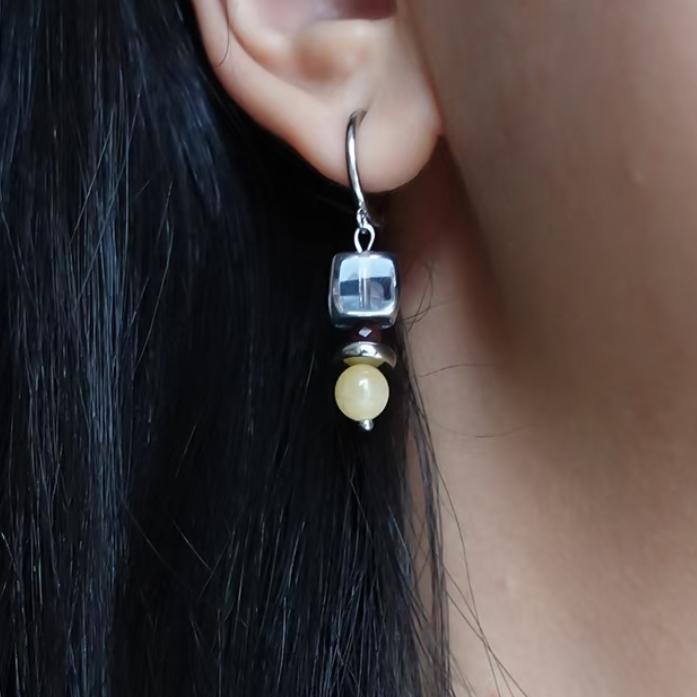 【Iced Latte】Original Handmade Maillard Niche Beaded Earrings